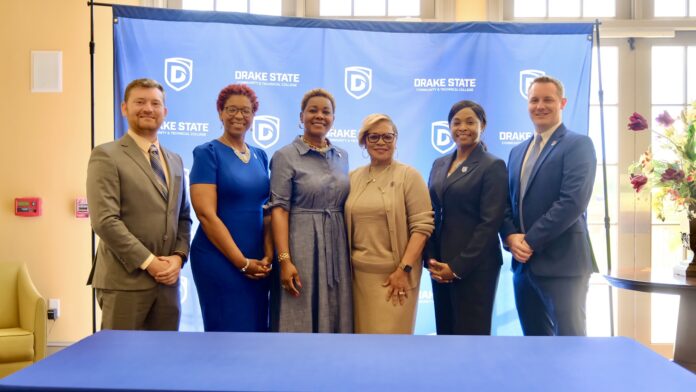 Drake State President Dr. Sims, Drake State Staff, and Miles College President Bobbie Knight