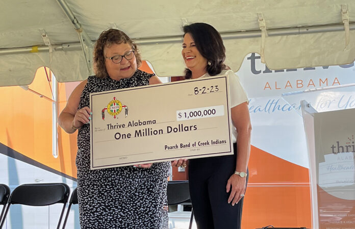 Thrive Poarch Creek check presentation